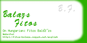 balazs fitos business card